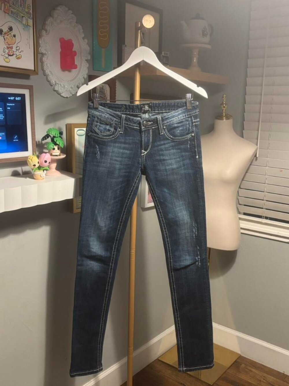 Women's Navy and Blue Jeans